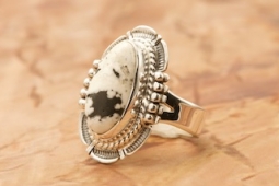 Navajo Jewelry White Buffalo Turquoise Ring